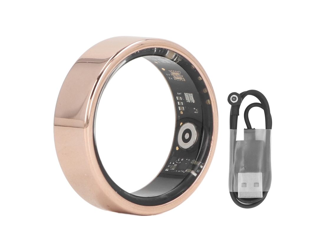 Walshlxq anel Inteligente R02 Ip68 Impermeável, Rastreamento de Fitness, Sono e Saúde para Homens e Mulheres, Ouro 10
