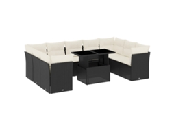 Garden Sofa Set, Garden Sofa Sets Vidaxl Preto Rattan / Vime (n/a)
