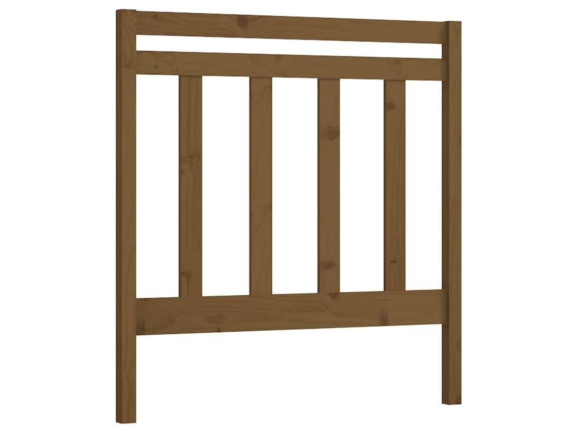Cabeceira de cama MAISON EXCLUSIVE em pinho maciço castanho, 106x4x100 cm