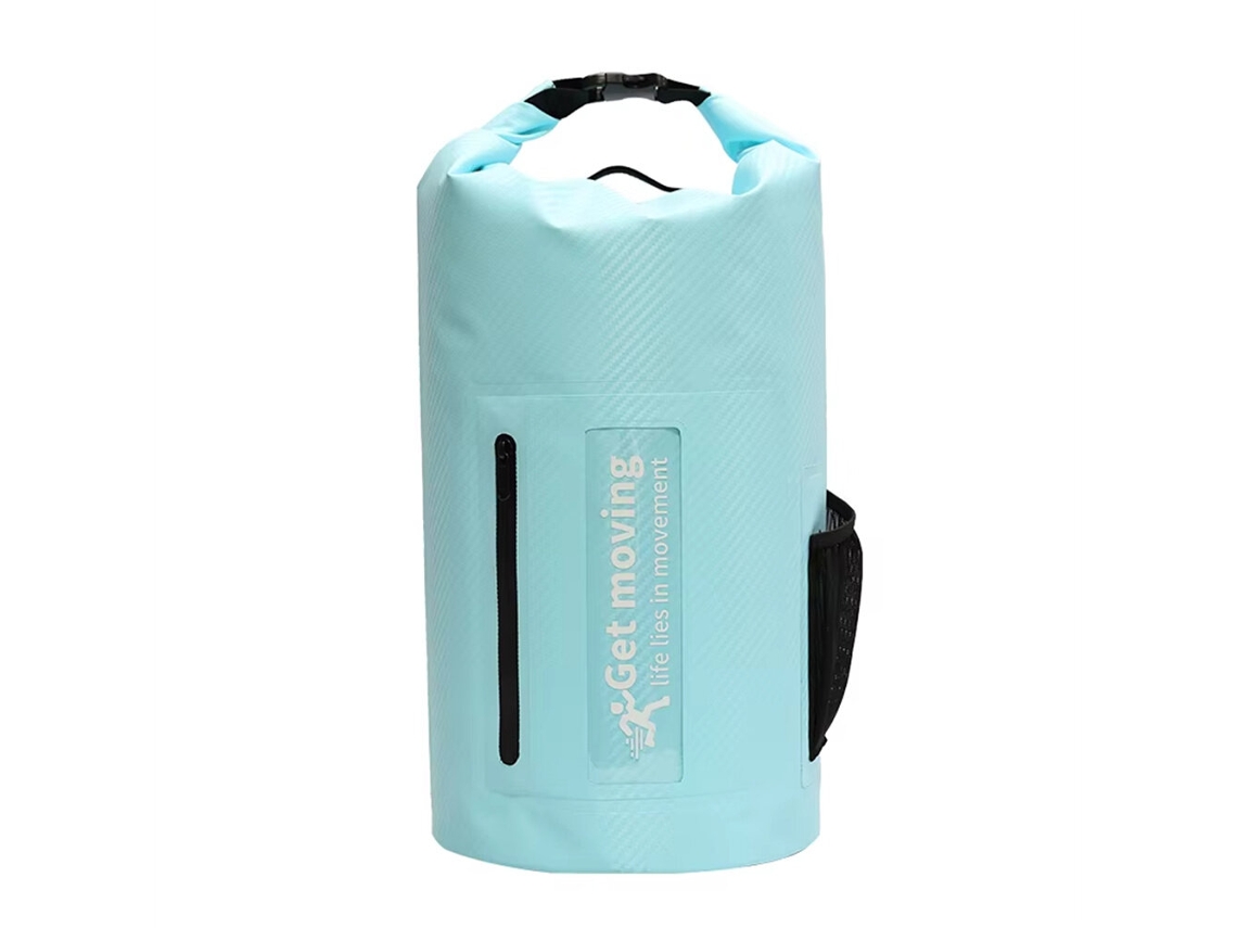 Mochila Impermeável Waverite Azul De 10l/20l Em Fibra De Carbono Tipo Saco Para Levar Na Mão Ideal Para Praia Natação E Atividades Ao Ar Livre