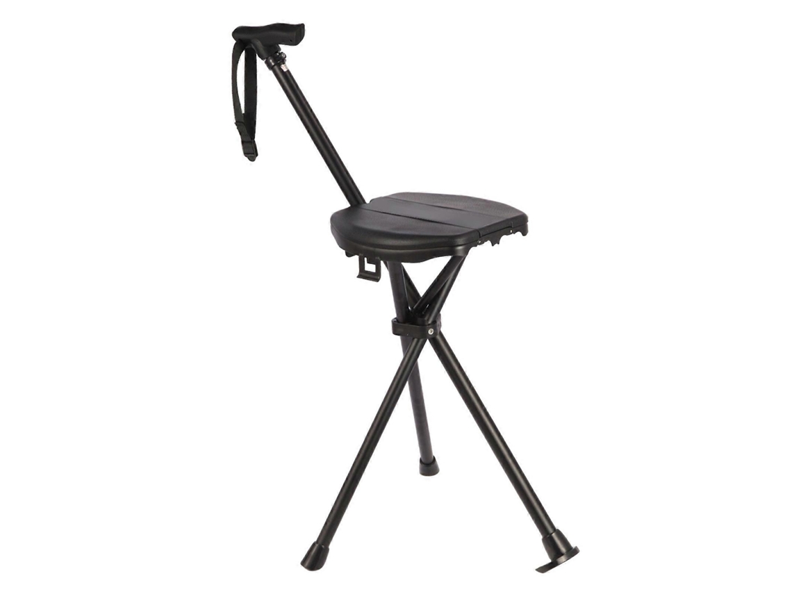 Bengala Com Assento, Portátil, Dobrável, Com Bancos Antiderrapantes, Ideal Para Praia E Camping. Leve E Feita De Alumínio.
