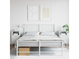 Vidaxl Mesas De Cabeceira 2 Pcs 36x39x68 Cm Aço Branco