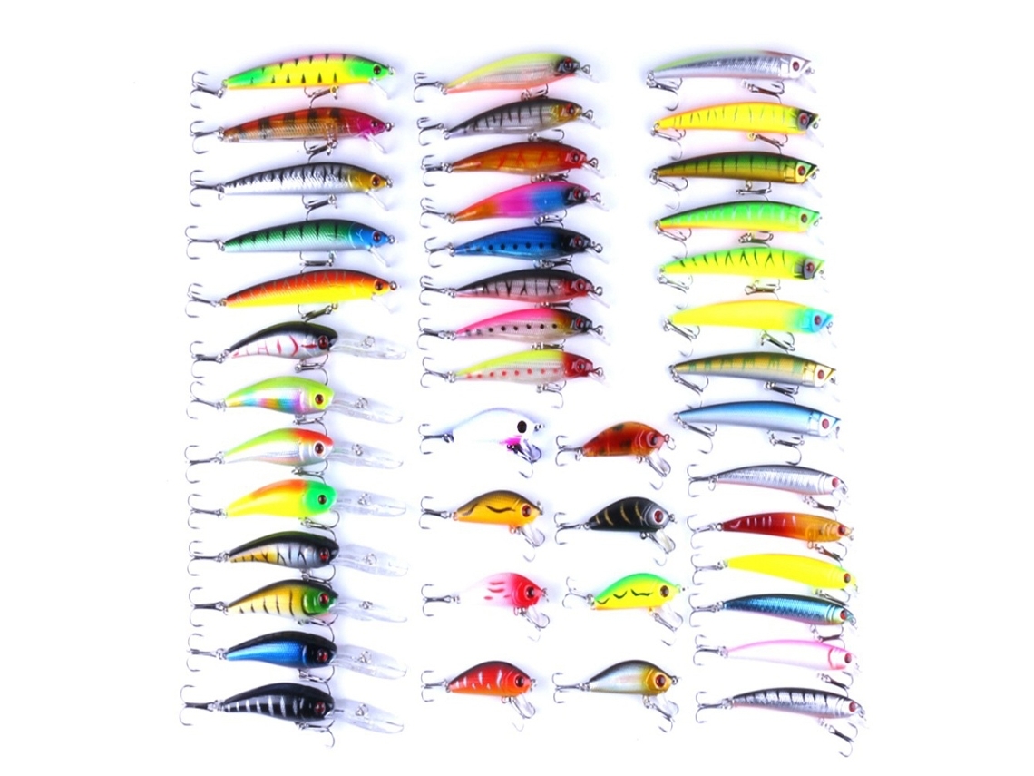 Lurelia Kit De Pesca Kit De Acessórios De Pesca Slowpoke (pacote Com 43 Iscas Rígidas, Crankbaits E Peixinhos)