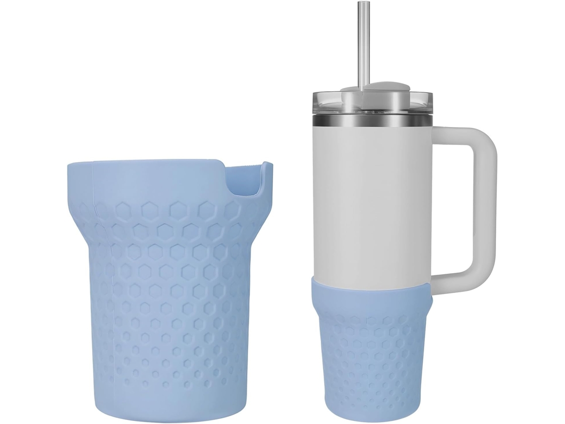 Capa de silicone para garrafa 1180 ml, padrão favo de mel, com alça, durável, S/MARCA