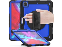Capa Para Ipad Pro 13 2025/2024 13 Polegadas À Prova De Choque,com Suporte E Alça De Ombroazul Escuro + Preto