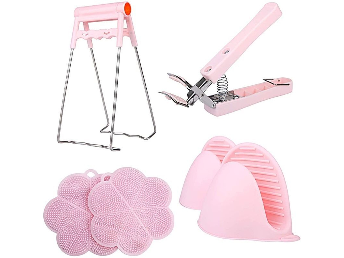 Conjunto de 6 ferramentas Nova Line anti calor, silicone, almofada, clip, prato
