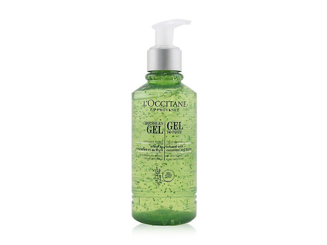 Gel De Limpeza Facial L'occitane - Espuma De Limpeza (para Todos Os Tipos De Pele, Inclusive As Sensíveis) 200 Ml/6,7 Oz
