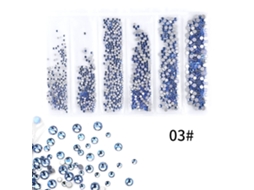 Pietras De Rhinestone Para Artesanato De Unhas 6 Gradeados Com Múltiplas Cores Ferramentas Diy De Manicure (03)