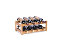 Suporte Vinho 2 Níveis Bambu