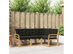 Vidaxl Conjunto De Sofás Para Exterior 4 Unid. Branco E Preto