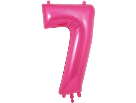 Balão Número 7 de 86cm Rosa