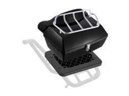 Baú Porta capacete Universal para Motos 48 L de Moto Material Pp Maleta Impermeável e Removível com Base Múltiplos Furos Caixa Motocicleta, 565 X 500