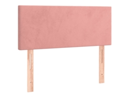 Cabeceira de cama Veludo 80x5x78/88 cm rosa, exclusiva da MAISON