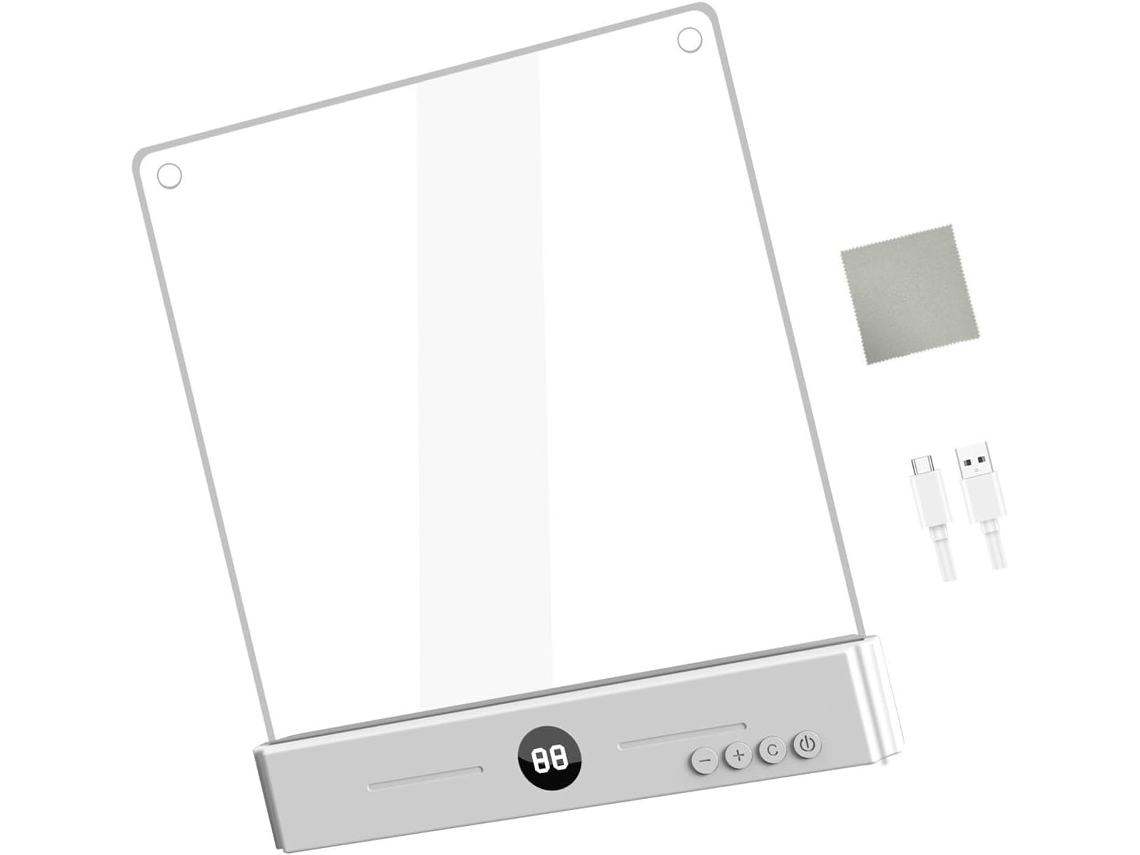 Luminária De Leitura Moderna Com Tela Plana, Oferecendo Iluminação Estável E Múltiplas Temperaturas De Cor, Com Opção De