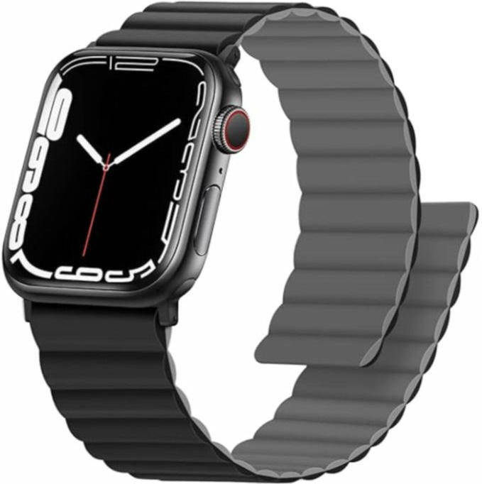 Bracelete Apple Watch 38/41 mm SWISSTEN Wave (Preto/Cinzento)