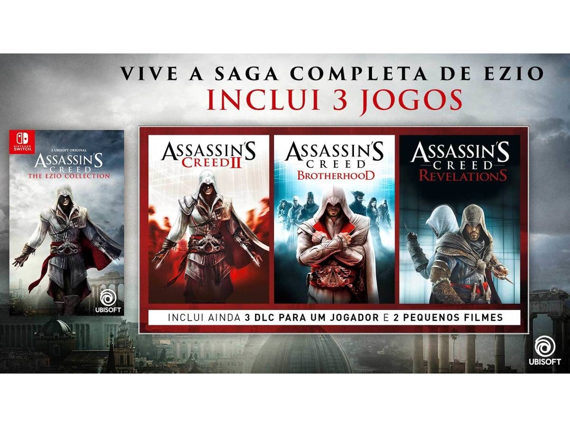 Assassis's Creed: The Ezio Collection chega para Nintendo Switch dia 17 de  fevereiro