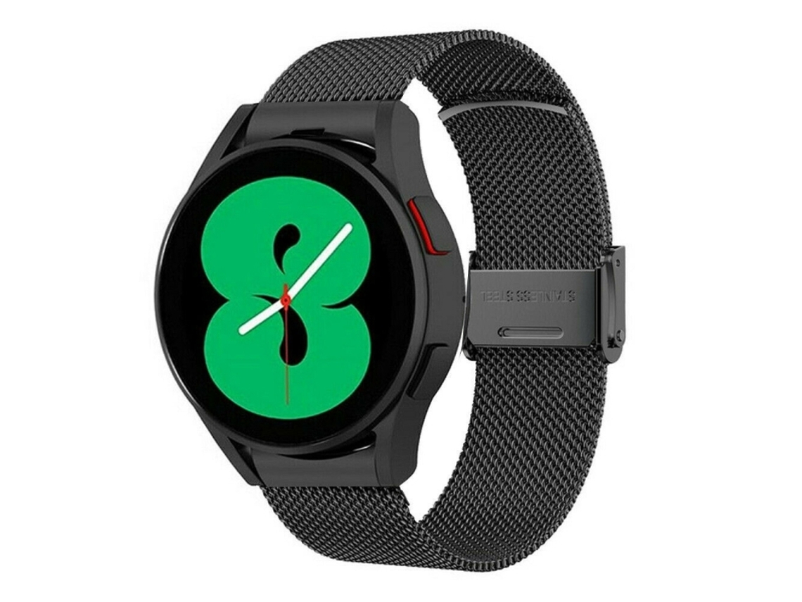 Bracelete para Samsung Galaxy Watch 3 Metal Milanês Fivela em Malha de Aço Preto XIAOMOYU