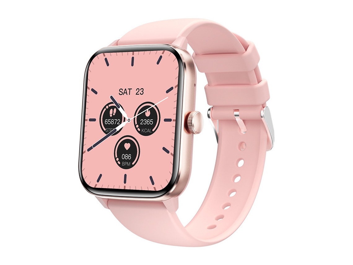 Relógio Inteligente Qs11 Frequência Cardíaca Saudável Pressão Arterial Monitoramento de Oxigênio no Sangue Chamadas Bluetooth Rosa GODTVAGT