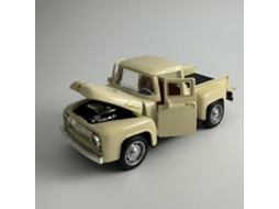 (bege) Modelo De Caminhão Retrô Em Escala 1/32, Feito De Liga Metálica Vermelha, Com Função De Fricção.