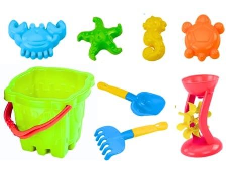 Conjunto De Brinquedos De Areia, Balde, Moedor De Castelo, 9 Unidades Hemar