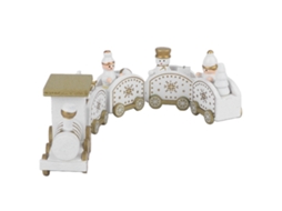 Mali trem de Natal de Madeira Brinquedo Mini Cartoon Presente Infantil Decoracao Festiva