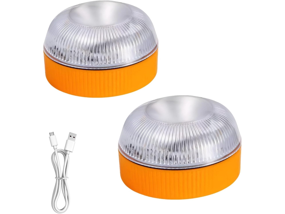 Luz De Advertência Automotiva Fufre V16, 360°, Com Base Magnética, Bateria À Prova D Água Ip44, Múltiplos Modos De