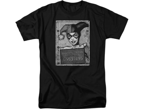 T-Shirt de Homem SUPERHEROMARVEL Harley Quinn Mug Shot Dc Algodão (2XL)