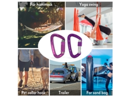 Carabiner De Portão Com Travamento De Torção 24kn Duty Auto Lock Para Escalada Montanha Hammock D-ring
