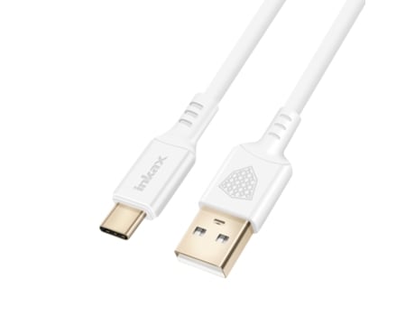 Cabo Usb Para Usb C Carregamento Rápido E Sincronização Branco Inkax