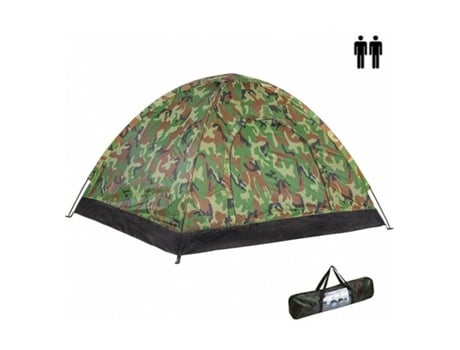 Tenda de acampamento iglu verde camuflagem impermeável para 2 pessoas HYU
