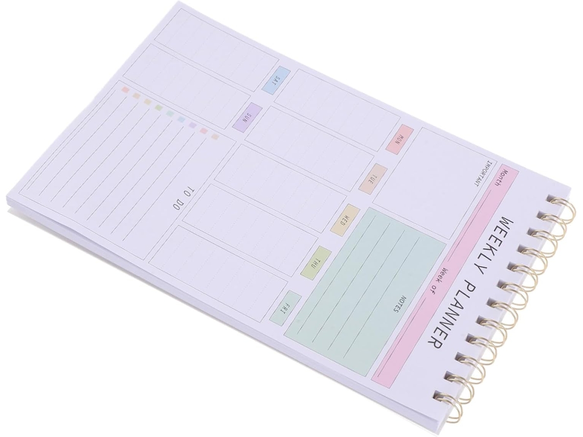 Agenda Portátil Tarefas, Sem Data Com Tarefas,