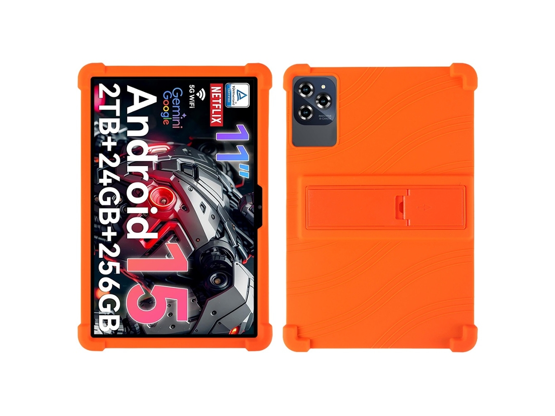 Capa Tressino Para Tabwee W90/t90 11 Polegadas Com Suporte Resistente A Impactos Laranja