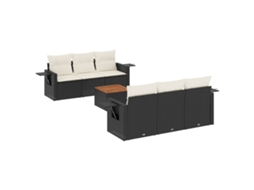 Garden Sofa Set, Garden Sofa Sets Vidaxl Preto Rattan / Vime (n/a)