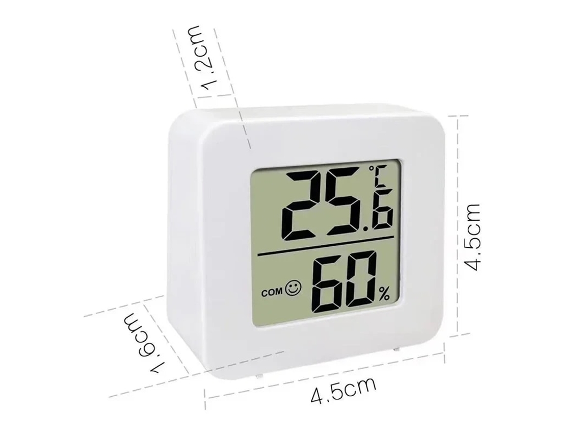 Mini Termômetro E Higrômetro Digital Lcd Com Sensor Para Medir Temperatura E Umidade Internas E Estações Meteorológicas.