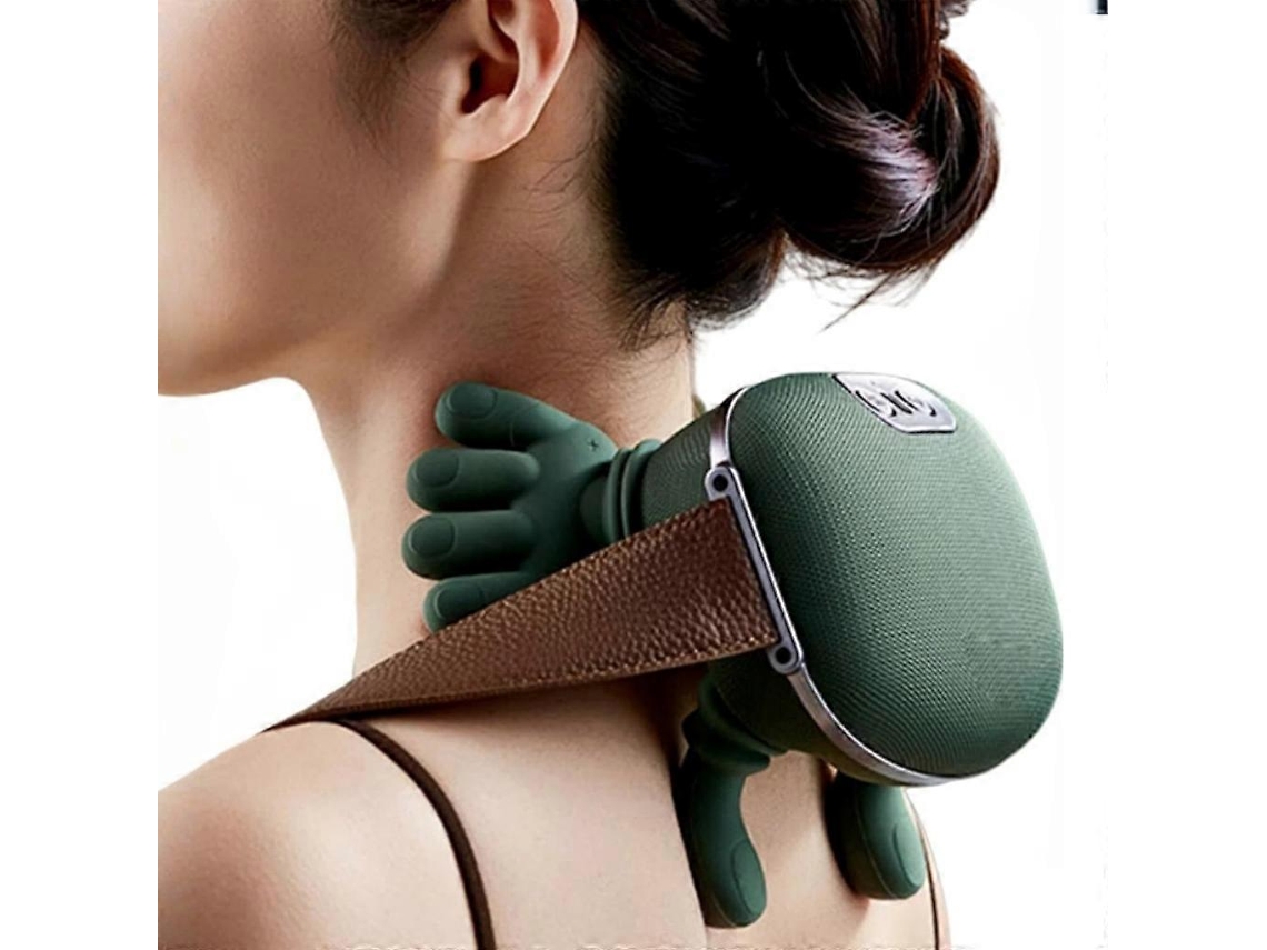 Massageador Elétrico Para Pescoço, Ombros E Costas Com Aquecimento E Função De Amassamento
