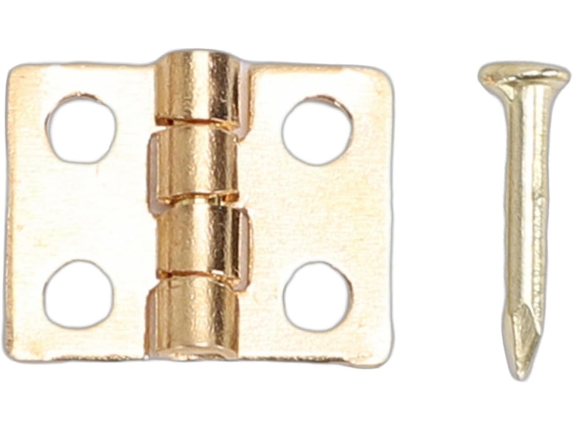Haofy 200-mini Dobradiças De Encaixe Em Miniatura 8x10mm Latão Para Caixa Joias, Casa De Bonecas, Armário Pequeno E