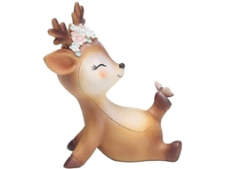 Figura De Reno Elfo Ciervo Resina Navideña Decorativa Regalo Festivo