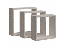 Wall Cube Shelf, Wall Cube Shelves Vidaxl Cinzeto Mdf (n/a)