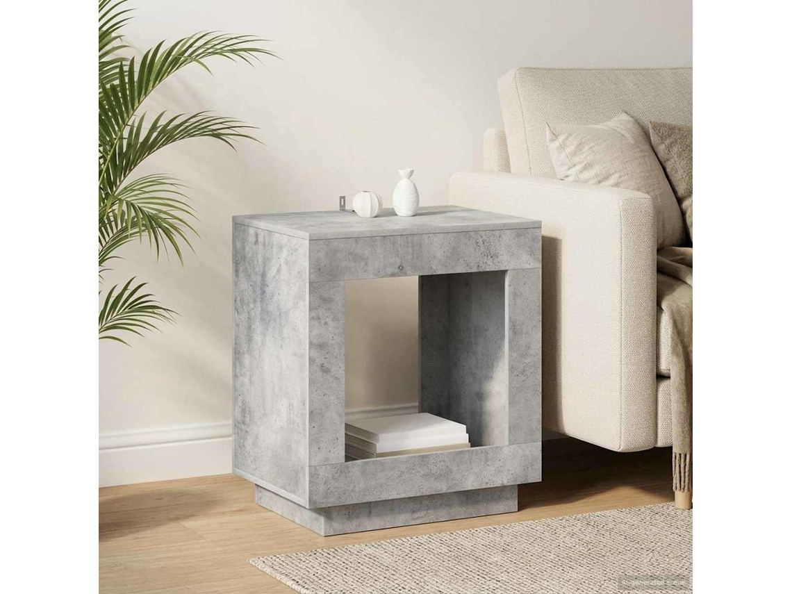 Vidaxl Mesa Lateral Cinzento Cimento 60 X 40 X 65 Cm