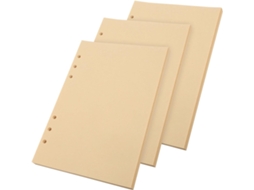 3 Blocos De Folhas Soltas De Papel Kraft A5, 48 Em Branco Recarregáveis, Compatíveis Com Fichários De 6