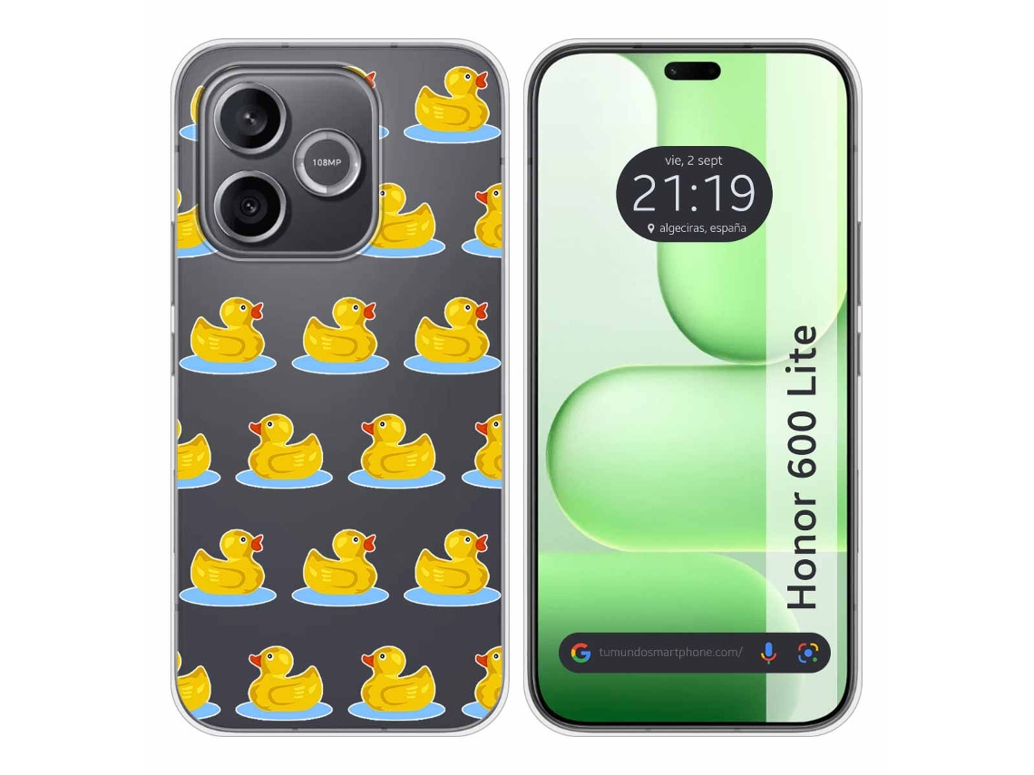 Capa Tumundosmartphone De Silicone Transparente Para Honor 600 Lite 5g Com Estampa De Pato Em Desenho Animado