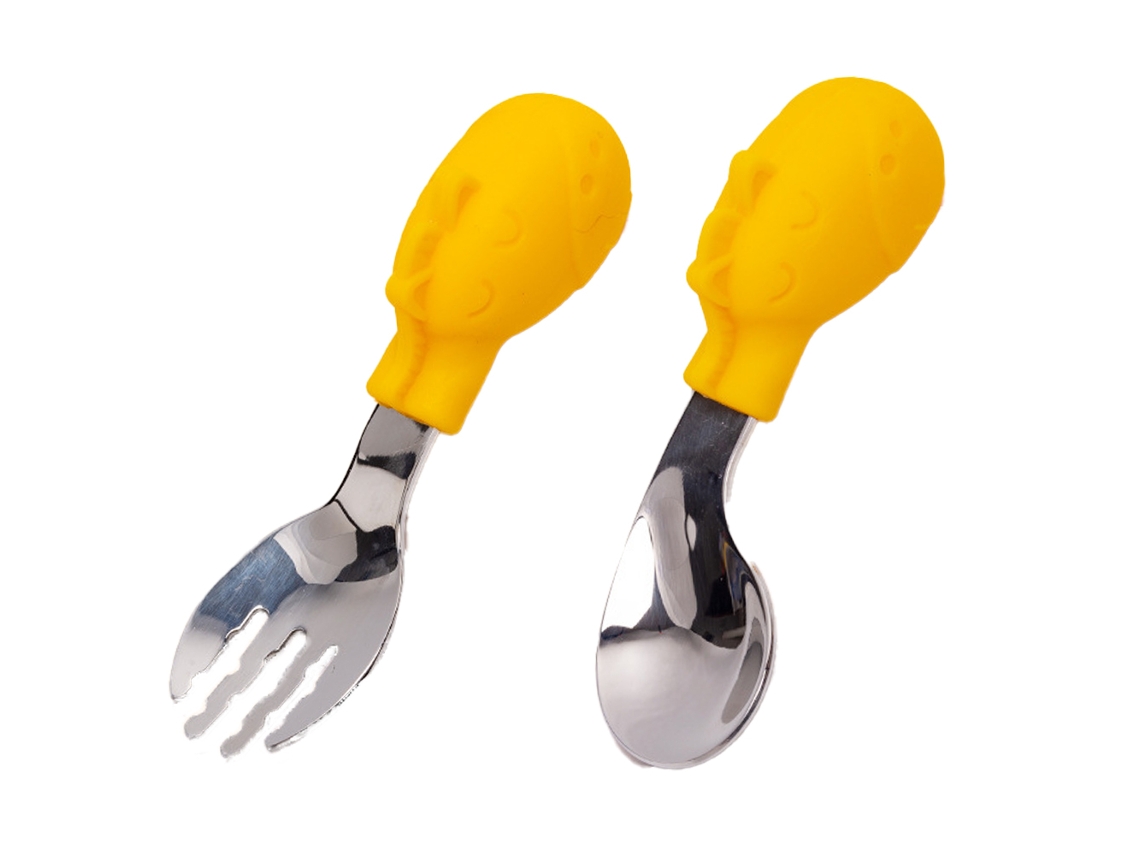 Conjunto de Utensílios para Bebés Colher e Garfo em Aço Inoxidável NEVEANCE