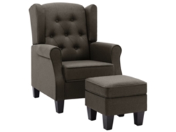 Armchair, Armchairs Vidaxl Cinzento-acastanhado Tecido