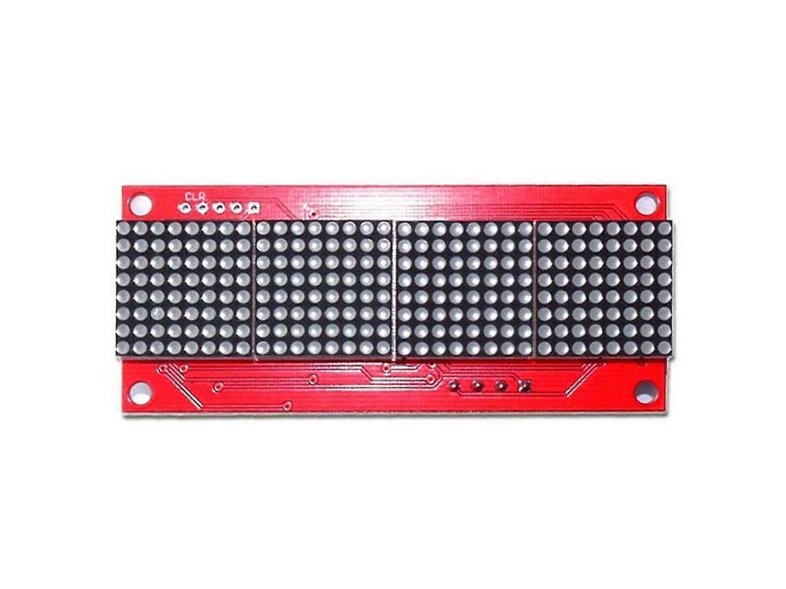 Display De Ponto 485 Vermelho 32x8, Protocolo Modbus Rtu, Ajuste De Brilho 16 Níveis, Cascata Até 128x8 Vermelho