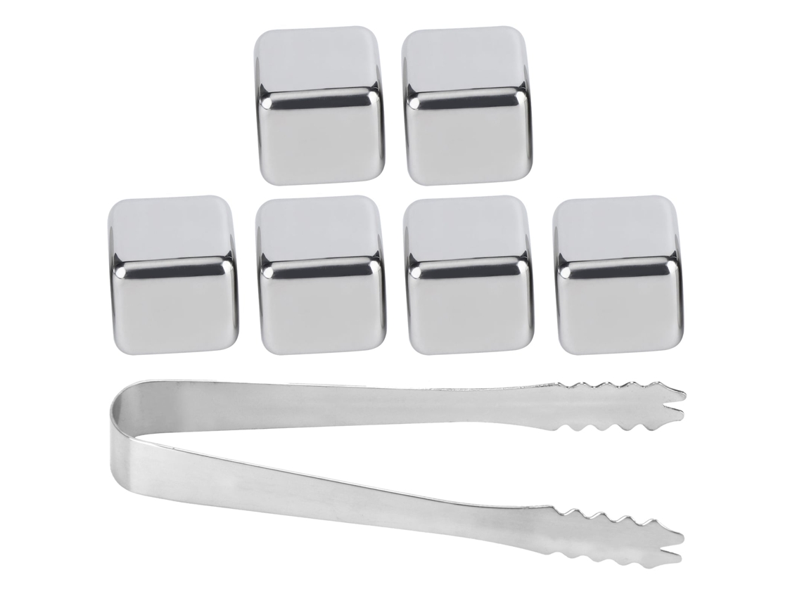 Cubos de Gelo Reutilizáveis LAXISCREED 304 Aço Inox 6pcs