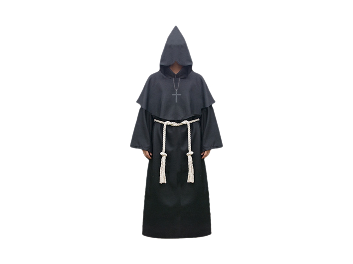 Veste Monástica (versão Espessa, Com Cinto Crucificado Incluído) Eoocoo