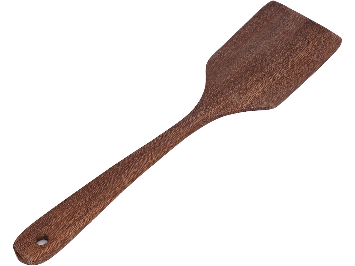 Colher De Cozinha Madeira 33, 5cm, Espátula Leve Com