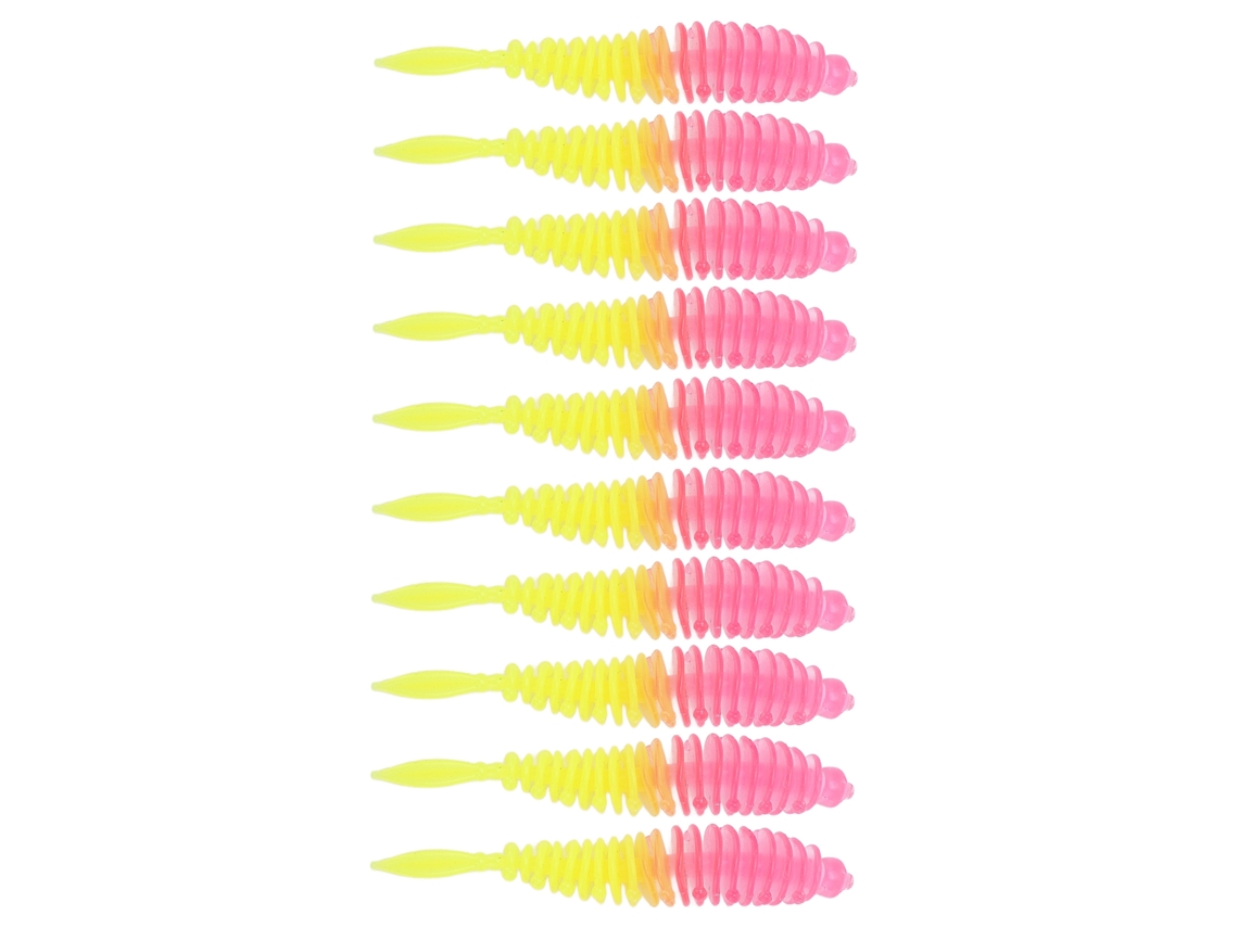 Mali kit de Iscas de Silicone 10pcs Isca de Pesca Soft Baits Needletail Bicolor para Bass e Catfish