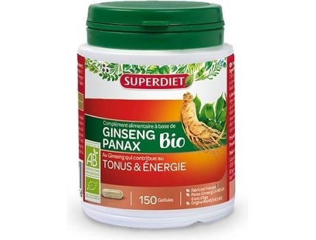 Suplemento Alimentar SUPERDIET Ginseng Bio (150 pérolas)