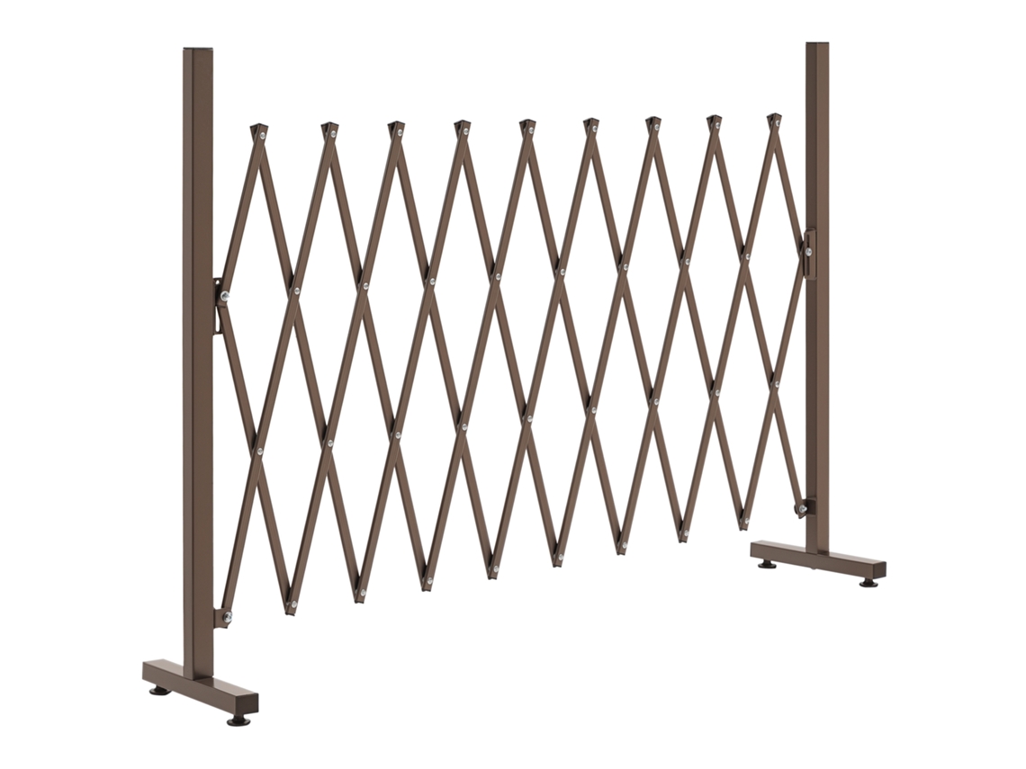 Barreira de Segurança Retrátil Extensível 250l X 31w X 104h Cm Alumínio Metálico Chocolate Ge